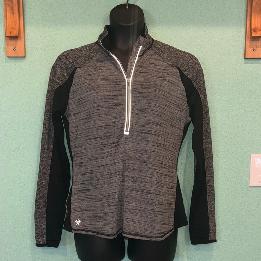 Athleta Heather Gray and Black Pullover.  XL. Great condition.